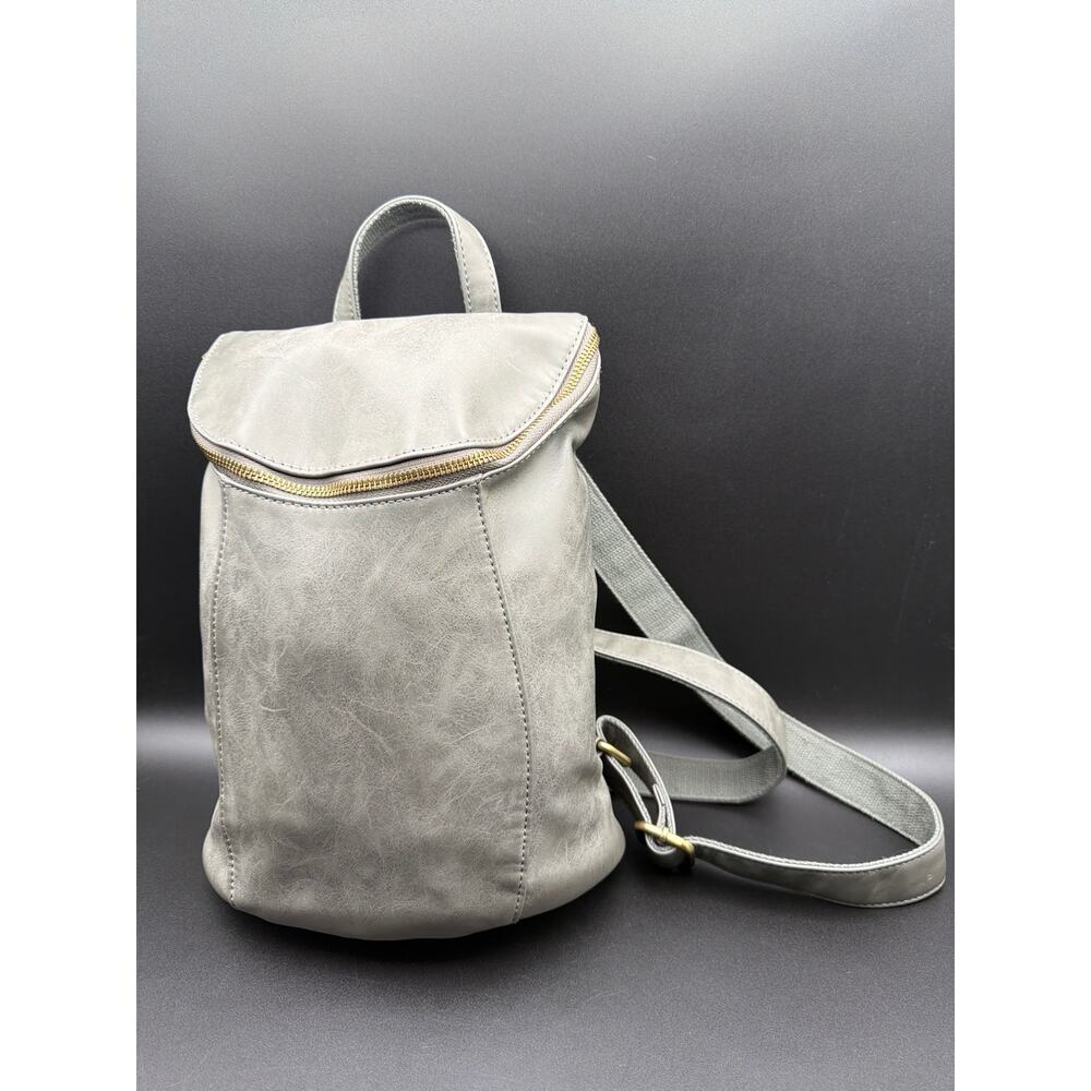 Joy Susan Backpack Vegan Leather Mini Gray Convertible Shoulder Bag